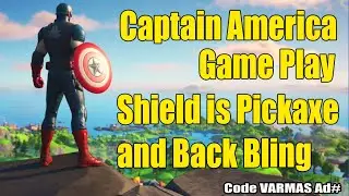 Captain America Game Play, Shield is Pickaxe and Back Bling  - Fortnite Chapter 2 Season 3