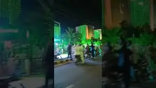 celebrating 75th anniversery of pakistan#lahore #city #enjoy #nightlife #