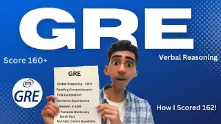 ETS GRE Verbal Reasoning TIPS & TRICKS to score 160+ | తెలుగు | In just 2 Months | Masters in USA