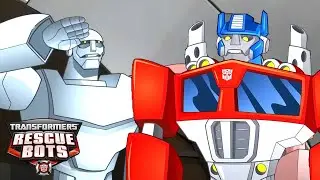 Sauda&ccedil;&atilde;o ao Optimus Prime! | Transformers Rescue Bots | Desenho animado infantil