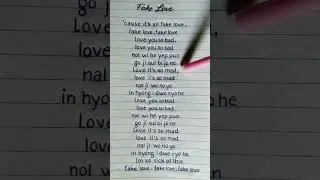 BTS 💜 Fake Love (Lyrics) #lyrics #bts #kpop #btsarmy #shortsfeed #jungkook #kimtaehyung #jin #rm