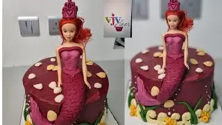 Easy mermaid cake Tutorial| Princess ARIEL Mermaid cake step by step Tutorials| mermaid Buttercream