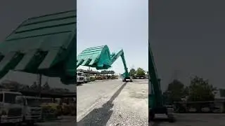 25-метровая стрела Kobelco готова к работе! #kobelco #excavator #shorts