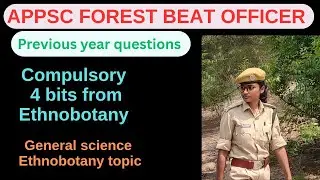 FBO Ethnobotany previous year questions |appsc FBO notification #ethnobotany #fbo #generalscience