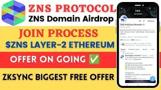 ZNS Protocol Biggest Airdrop || ZNS Domain Layer-2 Ethereum Project Crypto Airdrop #zksync