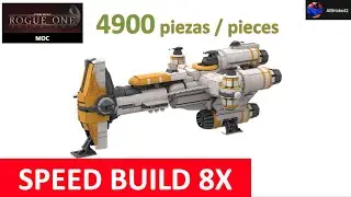 Lego Hammerhead Corvette - Star Wars Rogue One - 4900 деталей - распаковка и быстрая сборка 8x
