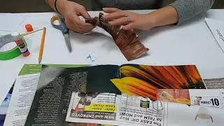 upcycled magazine flower
