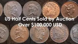 US Coins - Half Cents Sold by Auction Over $100,000 USD