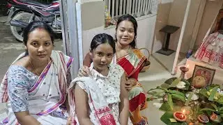 লক্ষ্মীপূজা ঘৰতে কেনেকৈ পাতিলো ..#laxmipuja2025 