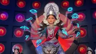 Jagat Mukherjee Park Durga Puja 2025 🤖 AI Theme | Kolkata’s Futuristic Pandal ✨