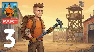 Zone X: Wasteland Survival RPG - Gameplay Walkthrough Part 3 Military Base Escape - (IOS, Android)