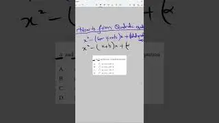 #MCQ #How to form a Quadratic Equation