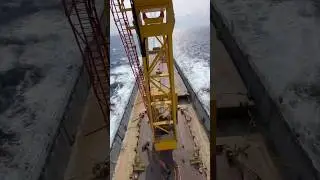 Crane operator POV🏗️ #sea #engineering #marine #cargo