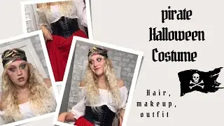 Pirate Halloween costume // makeup + hair + outfit ￼