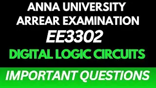 EE3302|Цифровые логические схемы|Важные вопросы 💯💯💯|@Toppersacademytamil
