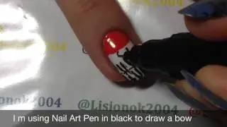 How to create Candy Bow Mani using Winstonia Stamping Plate/ Бантик Карамелька Маникюр