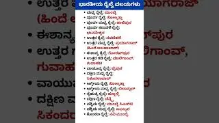 ಭಾರತದ ರೈಲ್ವೆ ವಲಯಗಳು | Indian Railway Zones Explained in Kannada #indianrailway #shorts #railway #gk