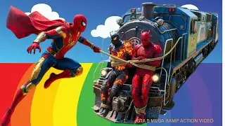 الرجل العنكبوت انقاذ باتمان Spider-Man Rescue batman vs iron man vs venom funny Game GTA 5 superhero