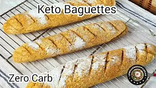 AMAZING ZERO NET CARB KETO BAGUETTES | OAT FIBER FLAXSEEDS