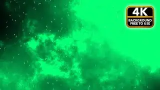 4K Green Smoke Background | Mystical Particle Loop for Futuristic or Relaxing Ambience 🌿