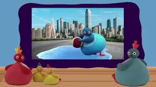 Twirlywoos BigHoo Toodloo Chickedy and Chick Watch Themselves On Twirlyscreen - Jump In The Puddle