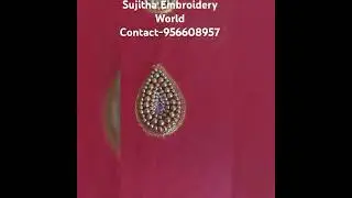 computerized embroidery with aari work design# embroidery#aari work # computerized embroidery