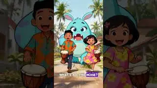 A big goofy is running through bright, colorful village #shortvideo #short #cartoon