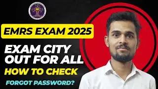 EMRS Exam City Intimation Out 🔥 | Forgot Password? EMRS Exam City 2025 | 