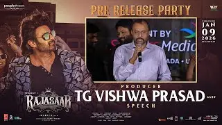 Producer TG Vishwa Prasad Garu Speech at The Rajasaab Pre Release Party | Prabhas | Maruthi