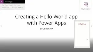 How to make a Hello World App using Microsoft PowerApps