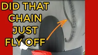 MOTORCYCLE CHAIN BREAKS WHILE ON RACE TRACK