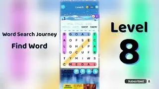 Word Search Journey Level 8 Answers | Find Word 🧩✨ | SolutionGuruji