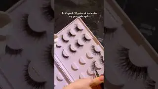 Depotting lashes into MYO kasha kits is the only way to pack 32 without bulk #makeup #depot #mua #fy