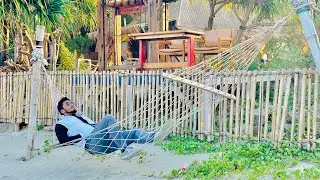 Relaxing Ocean Views | Beach Bench Reflections for Inner Peace and Philosophy 🏖️|Silent Vlog 🌊