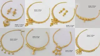 Lightweight Gold Necklace Designs with WEIGHT and PRICE | #Indhus Jewellery Collection