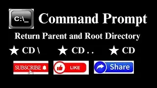 How to Return Parent Directory and Root Directory in cmd ||How to Change Root Directory in Hindi