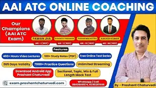 AAI ATC ONLINE COACHING 2022 (ENGLISH & HINDI): ATC EXAM 2022-23 || AAI JE ATC EXAM 2022 ||