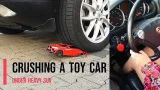Experiment: Real SUV vs RC Car #crush #shoes #asmr #legs #automobile #porsche #heels #dress