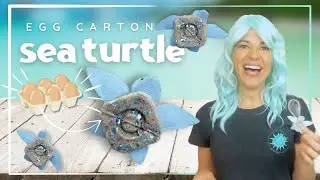 DIY SEA TURTLE Craft from Egg Carton | Eco-Friendly Upcycled Ocean Animal Ornament