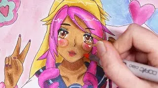 Copic Markers Speed Drawing: Yandere Simulator Kokoro Momoiro