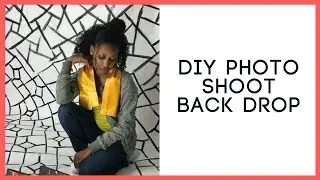 DIY photo shoot back drop - Sledge scarves photo shoot