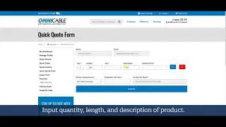 How to Request a Quote Using OmniCable's Quick Quote Form
