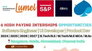 🔥 6 MASSIVE HIRINGS &ndash; Google-Level Packages! | HPE, LUMEL, S&P Global, Capgemini, Alkira | 2024&ndash;27