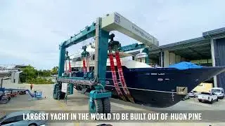 115' Timber Motoryacht 'Princess Iluka' | 300 tonne lift return to water