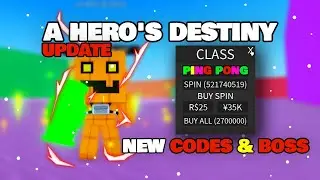 A Hero's Destiny New Update Codes, Boss And Unique Class BING BONG