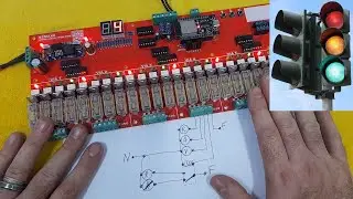 Control para Semáforo - 6 vías 220VAC / Instrucciones