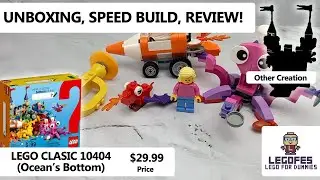 LEGO Classic 10404 Ocean's Bottom 60th edition - Unboxing, Speed Build, Review plus Other Creation!