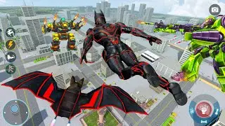 Flying Bat Robot Car Transform Walkthrough Gameplay 1 | Robots War Game | Tomland Games 2