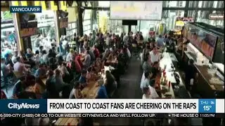 Fans cheer on Raptors from coast to coast