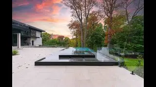 Modern Pool and Step Design with Philly Taupe 24x48 Porcelain Pavers in Englewood, NJ